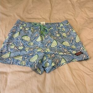 Vineyard Vines Blue and Green Lime Swim Shorts